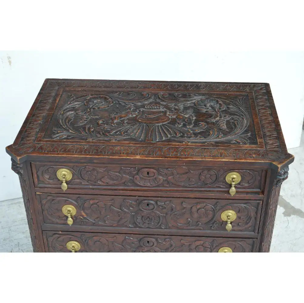 Ornate 19th century Italian carved dresser