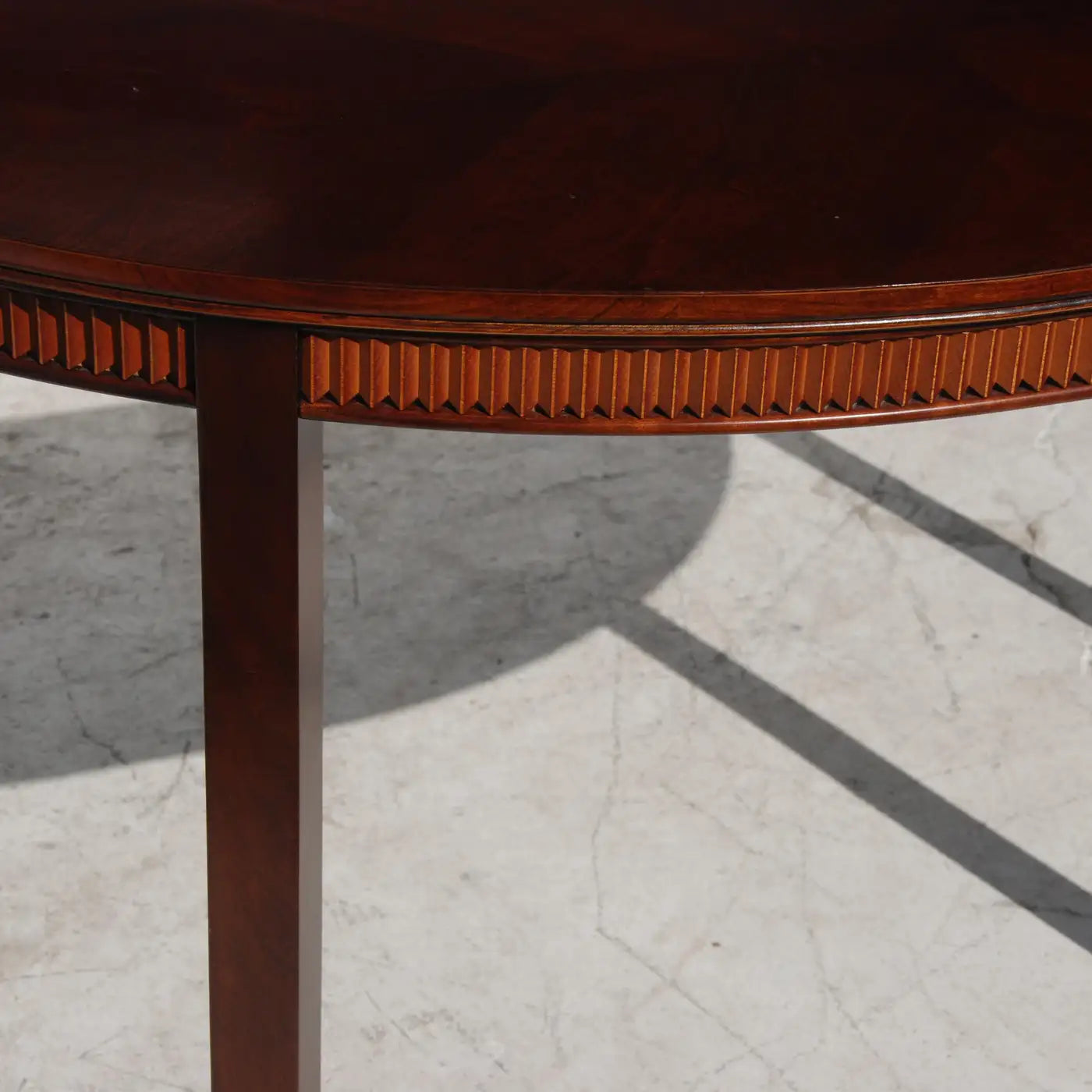 Vintage demilune accent table with timeless appeal