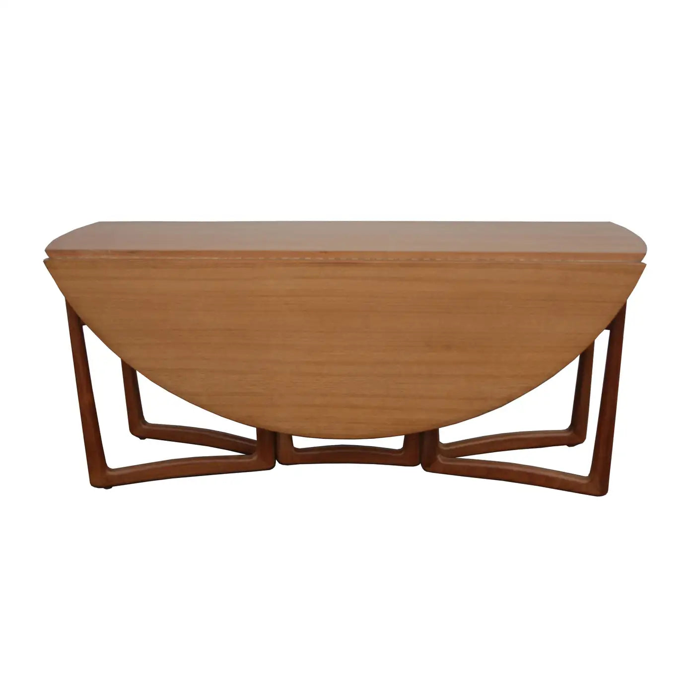Mid-century modern drop-leaf dining table in teak