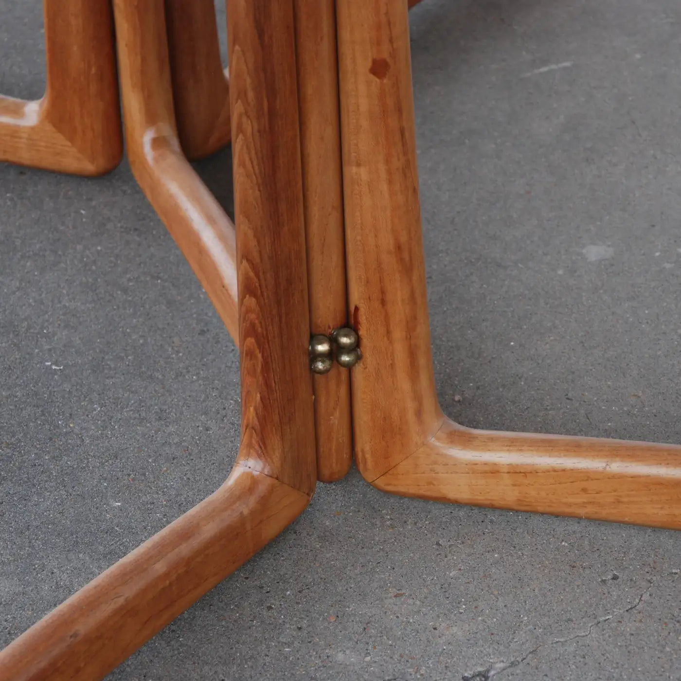 Mid-century Danish dining table with drop-leaf feature