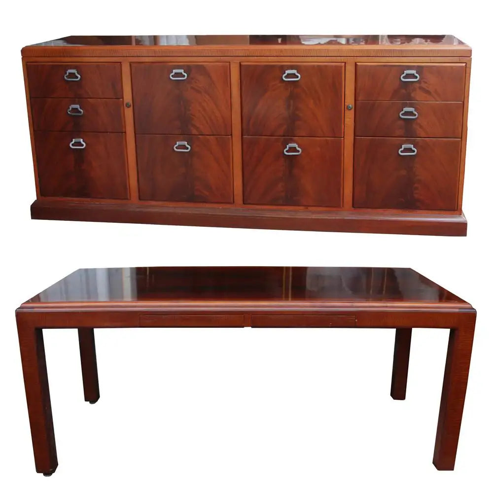 modern sideboard in flame mahogany finish