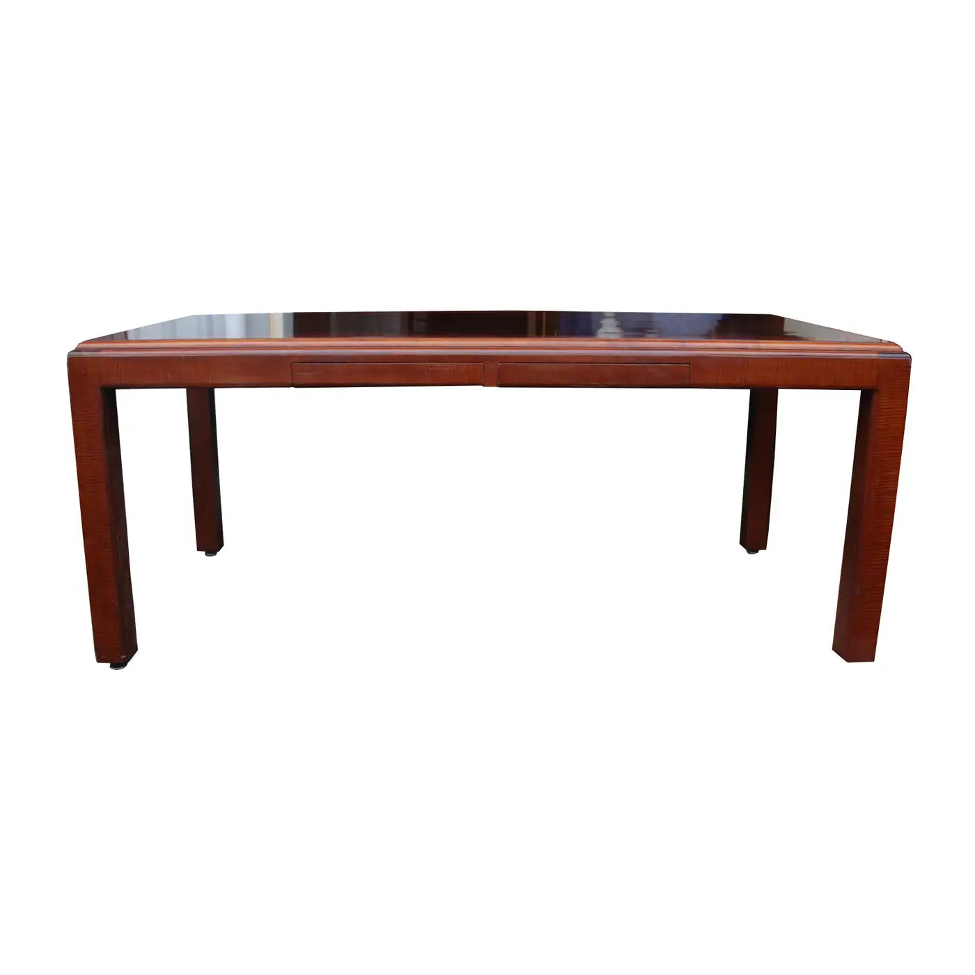 modern credenza with flame mahogany veneer