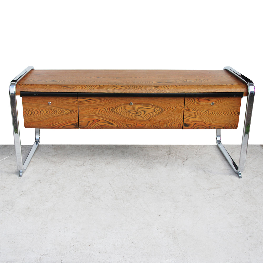 Vintage Zebrawood mid-century modern credenza by Protzmann