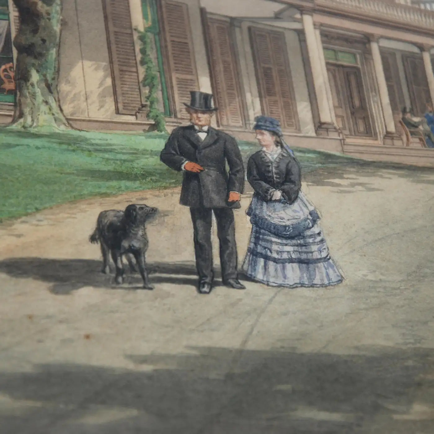 vintage 19th century watercolor artwork