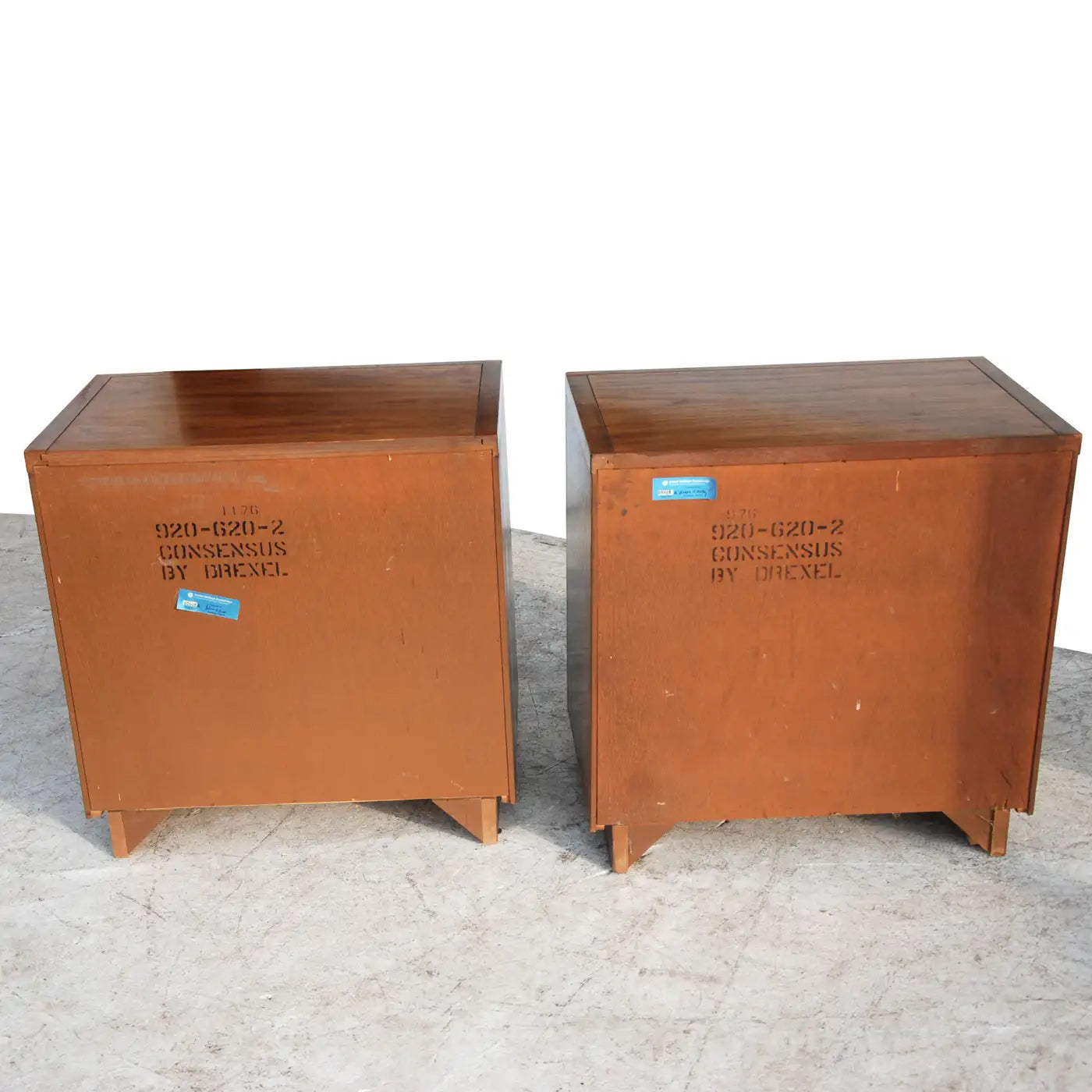 Pecan Drexel Heritage Consensus side tables