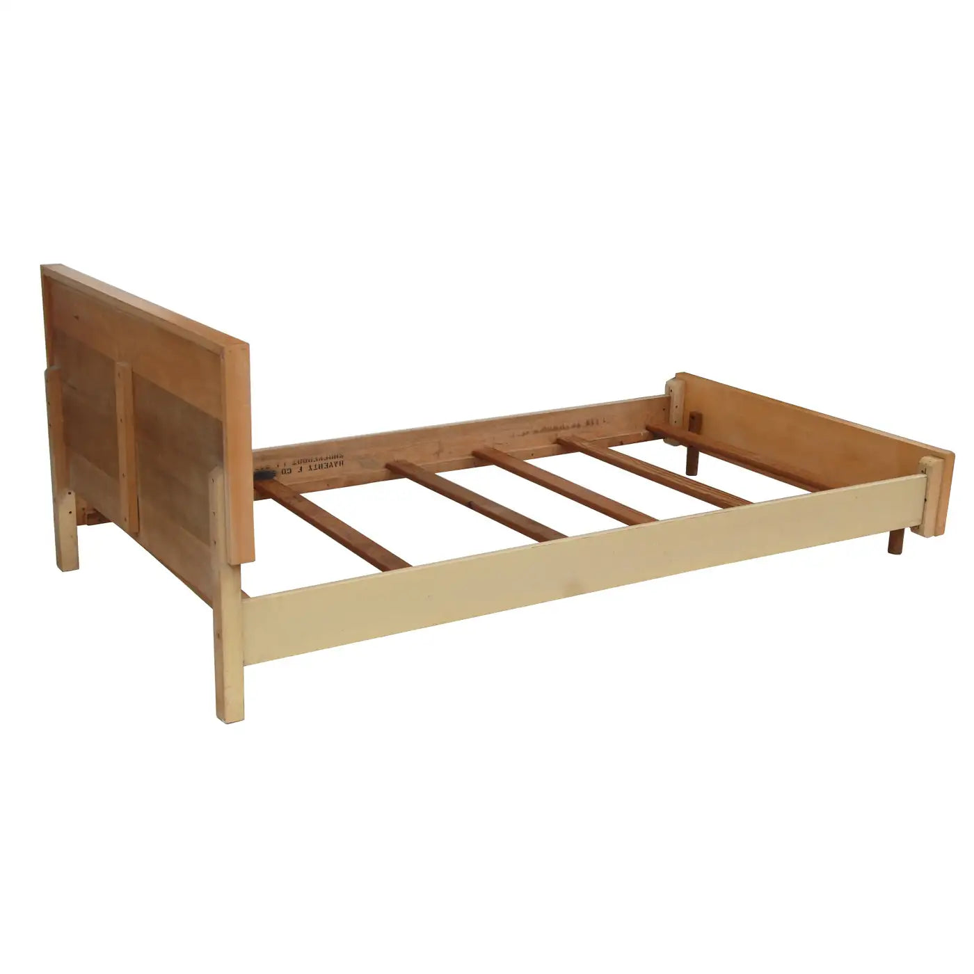 mid-century modern wood bed frame