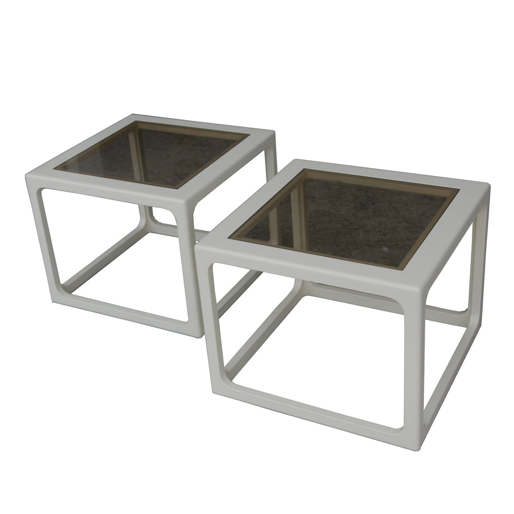 Glossy lacquer finish end tables