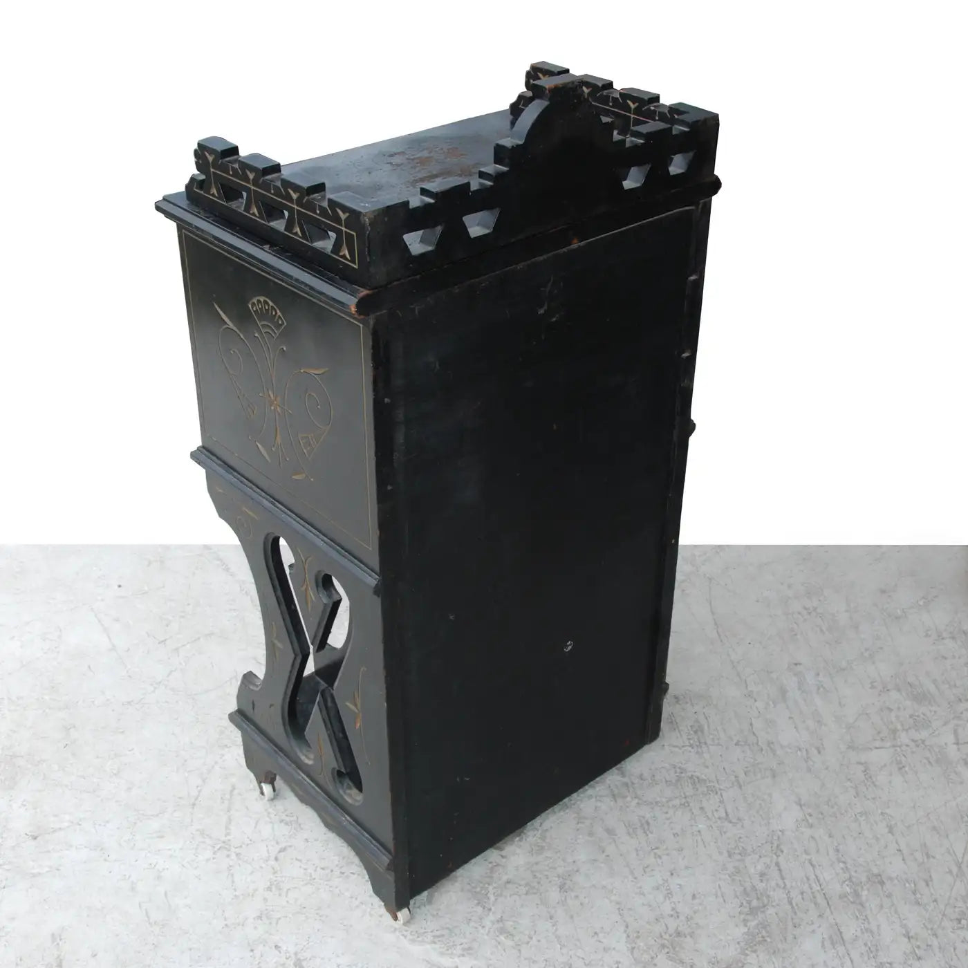 Metro Retro Victorian music cabinet with vintage decorative design