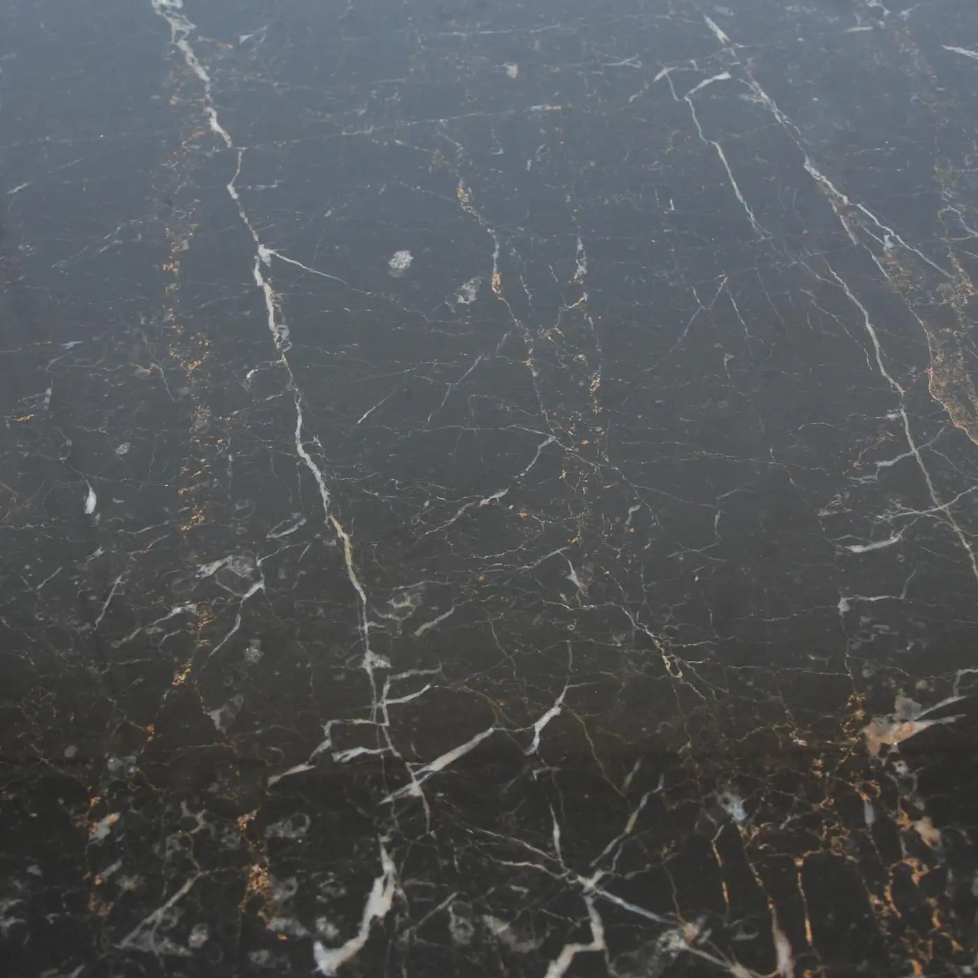Zographos Black Marquina Marble Stainless Steel Dining Table