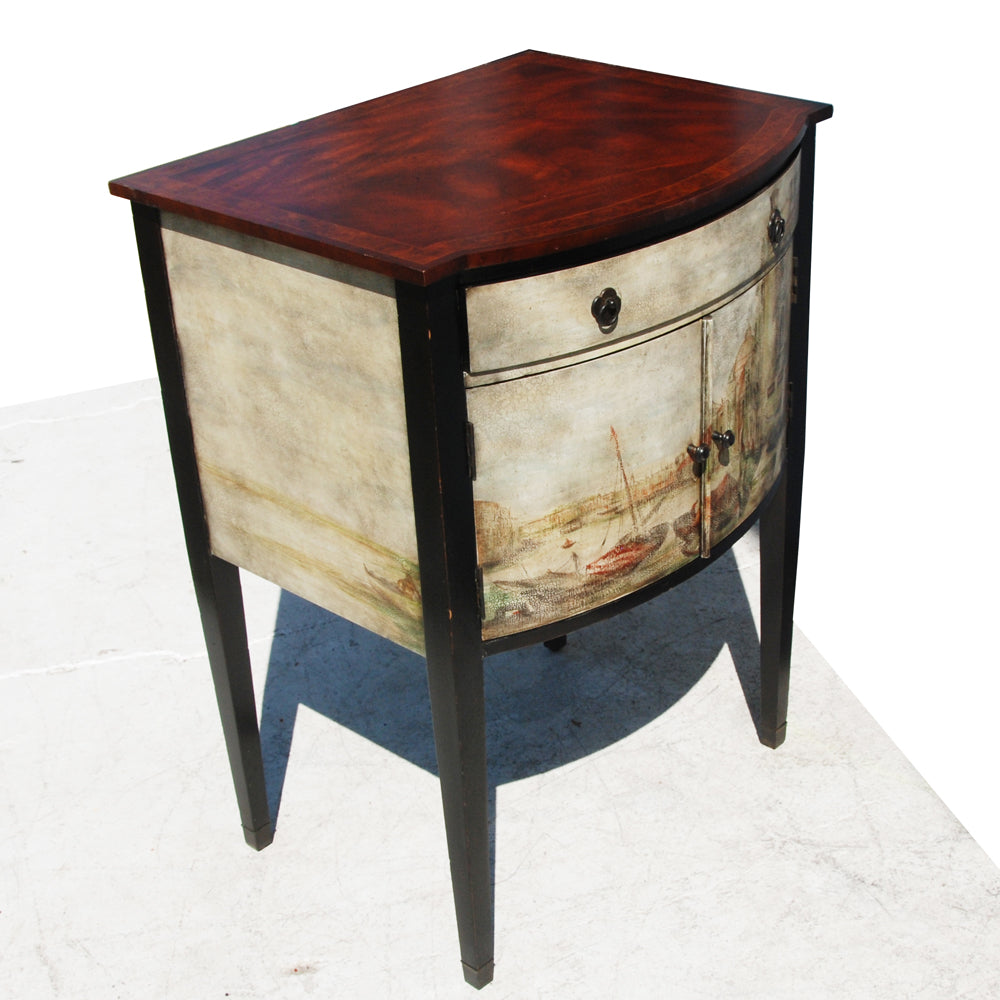 Maitland Smith nightstand end table with decorative accents