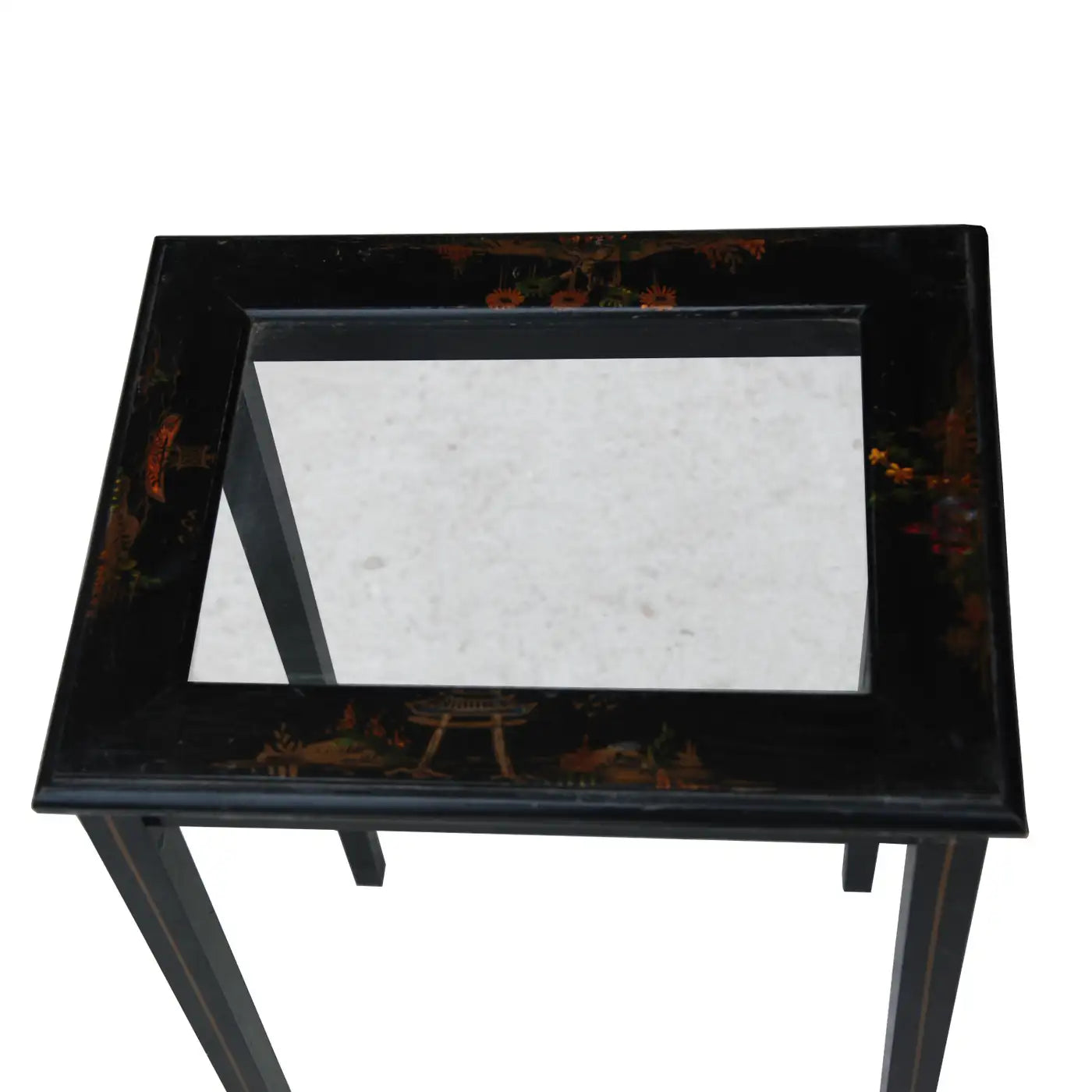Decorative vintage japanned nesting tables