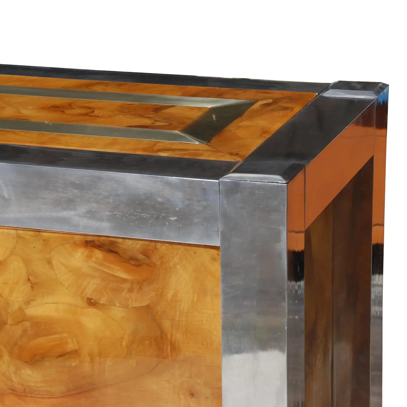 Modern vintage chrome credenza