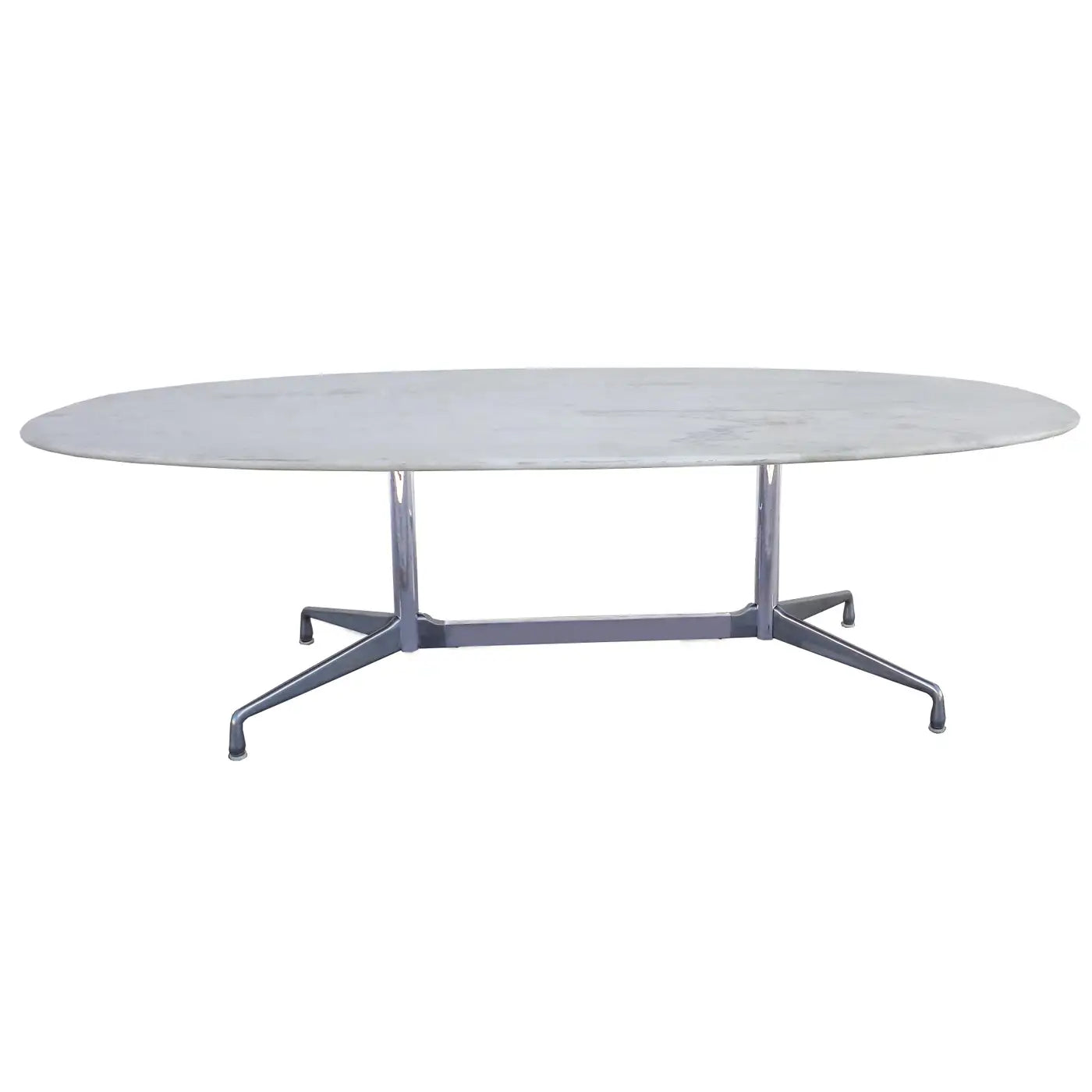 96″ for Herman Miller Executive Series Marble-Top Chrome Base Table