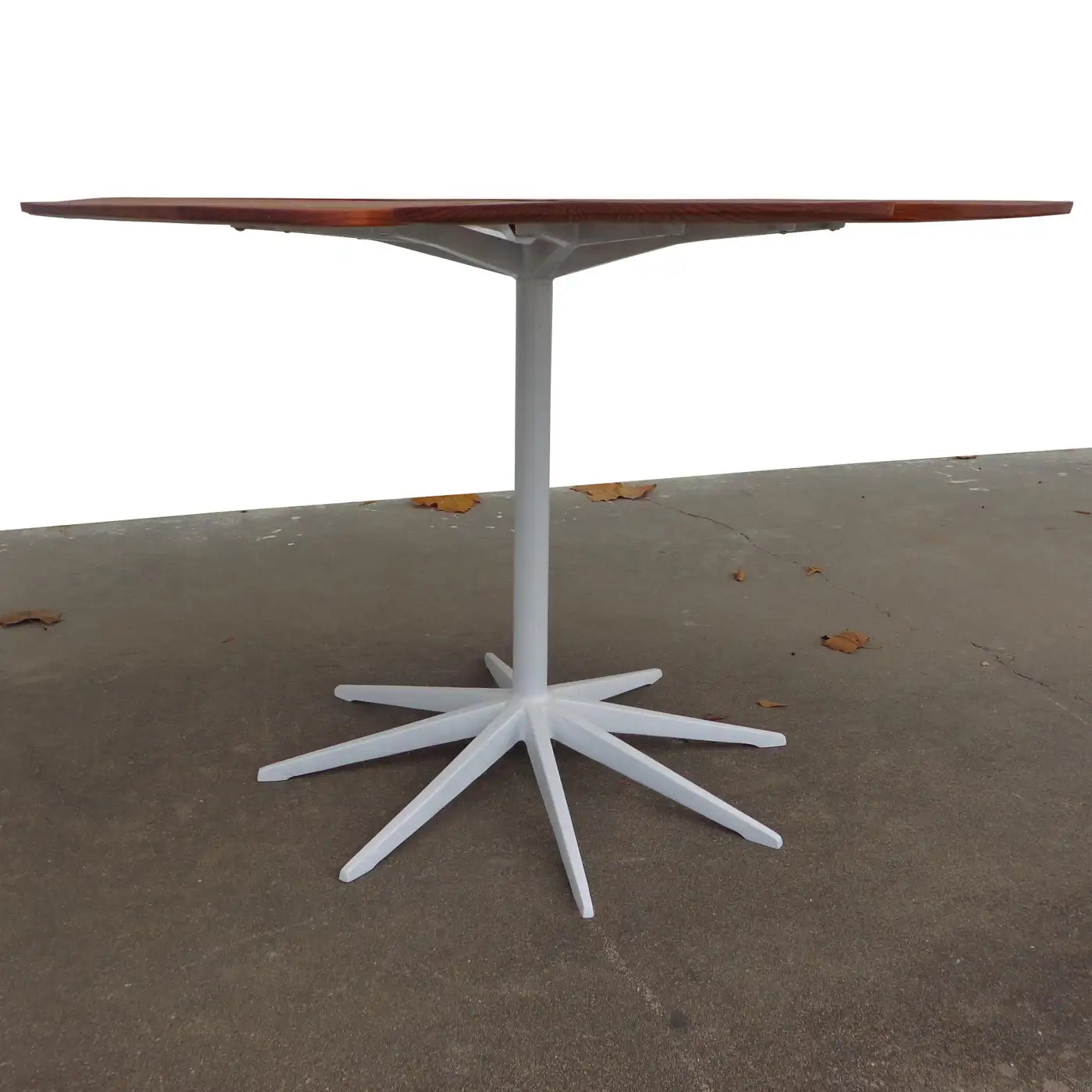 Rare redwood Petal table by Schultz