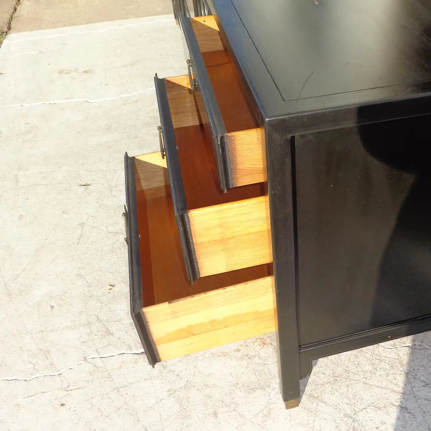 Elegant Century Furniture credenza with brass pulls