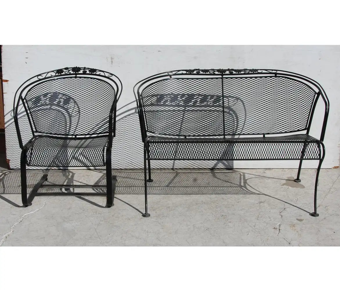 Mid Century modern style patio seating