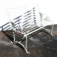 Outdoor Metal Arm Bench
