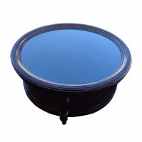Stylish glass top coffee table round design