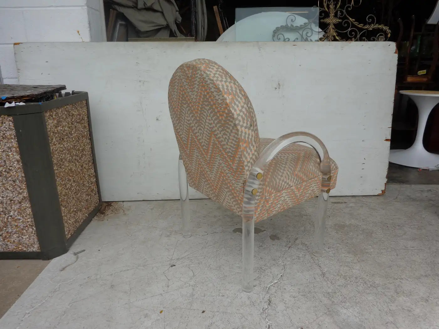 Midcentury Waterfall Lucite chair by Charles Hollis Jones