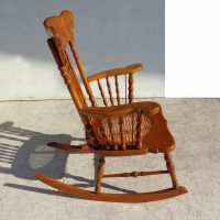 mid-century wood rocking chair design