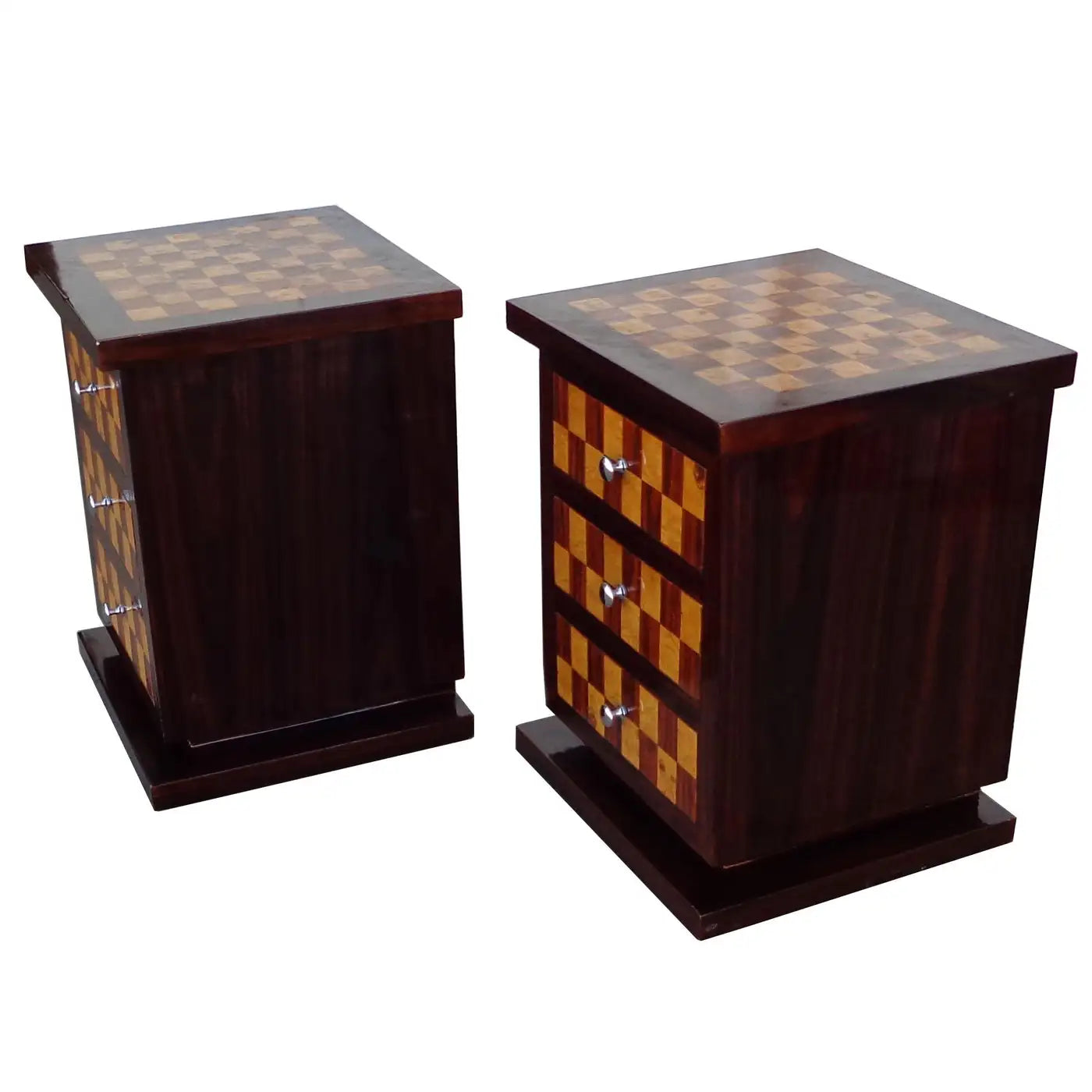Elegant Art Deco nightstands pair