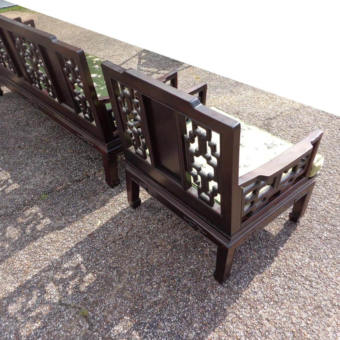 Oriental carved rosewood seating