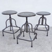 All Metal Adjustable Stool
