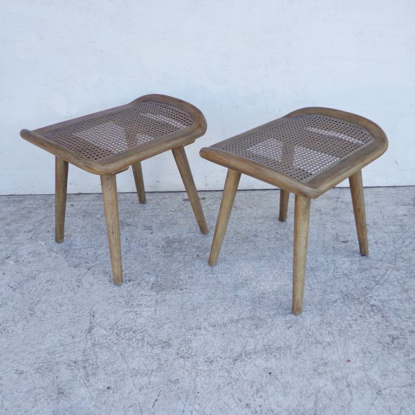 Pair of Arne small wooden benches
