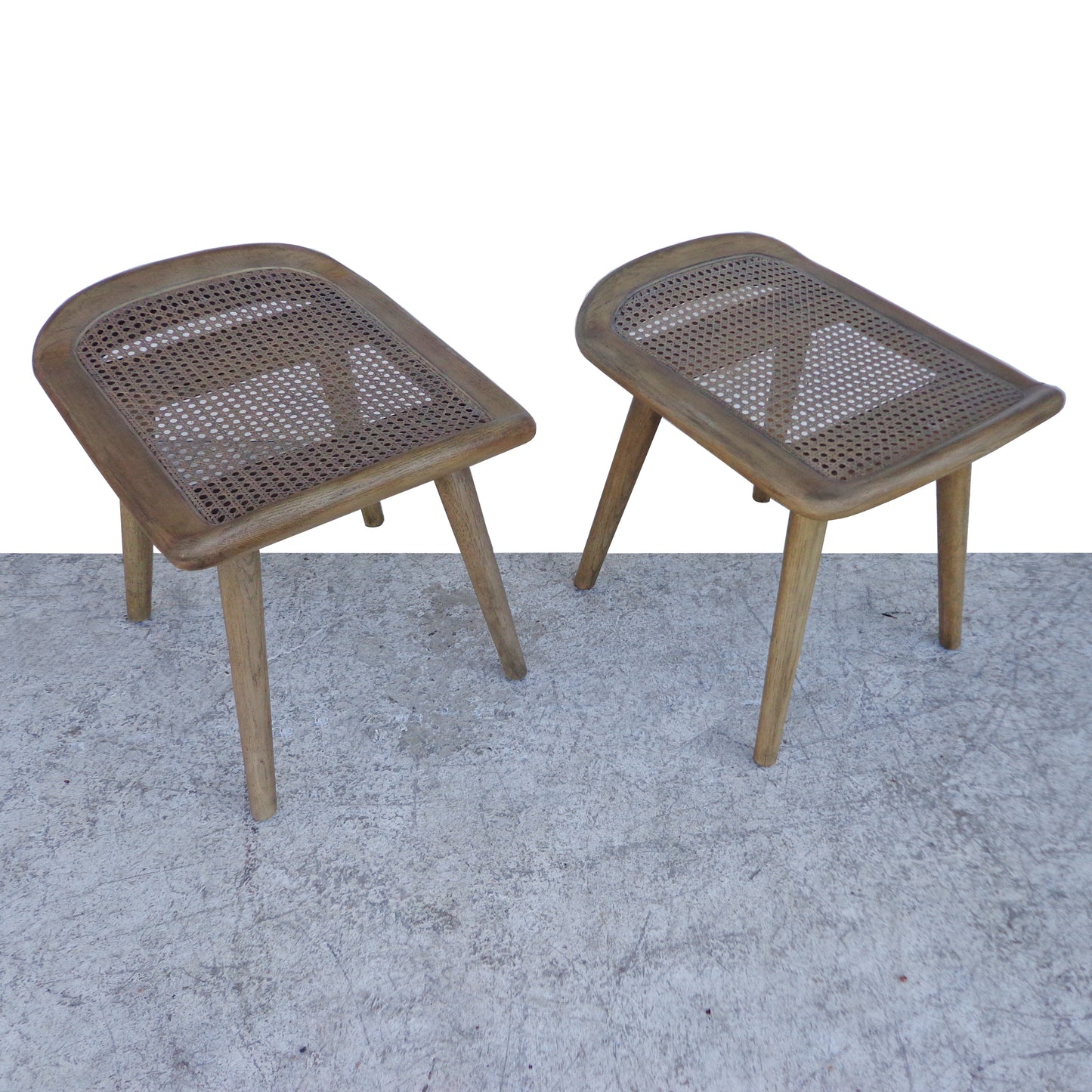 Small wooden benches in retro style