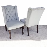 47.5″ Z Gallerie Mirrored Round Table with 4 Chairs
