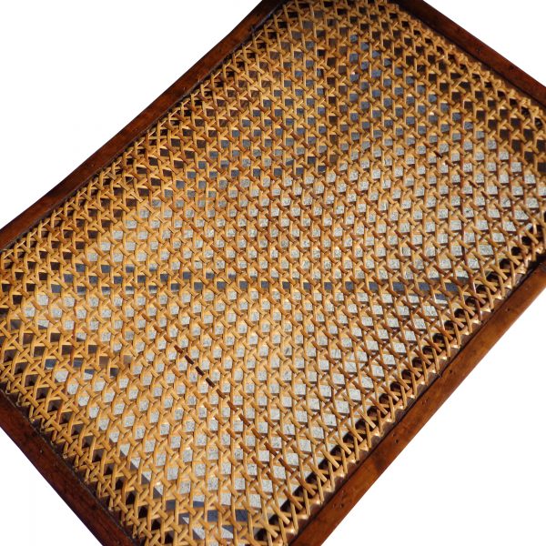 Compact vintage vanity bench for dressing room