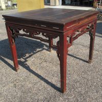 Elegant Chinese wood dining table with Eight Immortals symbolism