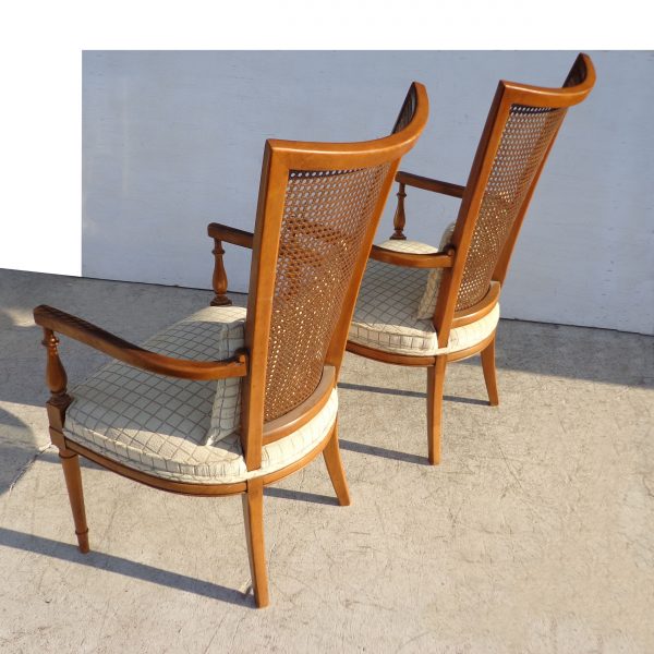 Decorative retro arm chairs pair