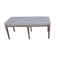 Two 42″ French Ticking Benches