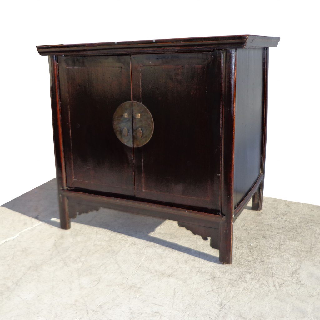 Elegant 40 inch black lacquer cabinet