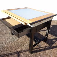 Mayline adjustable drawing table front angle