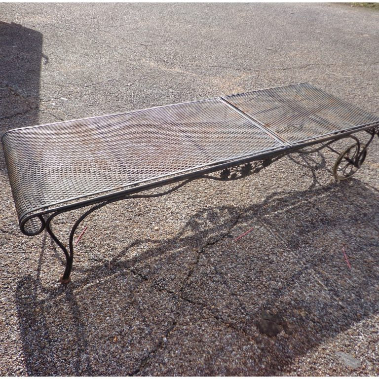 Wrought Iron Patio Chaise Lounge