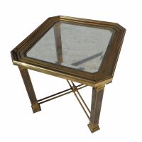 modern 26″ glass side table for living room