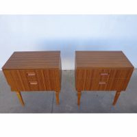 1960s Danish Mid Century Teak Nightstands – a Pair