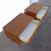 1960s Danish Mid Century Teak Nightstands – a Pair