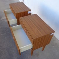 1960s Danish Mid Century Teak Nightstands – a Pair