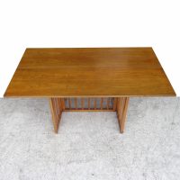 Vintage rosewood fliptop table side view