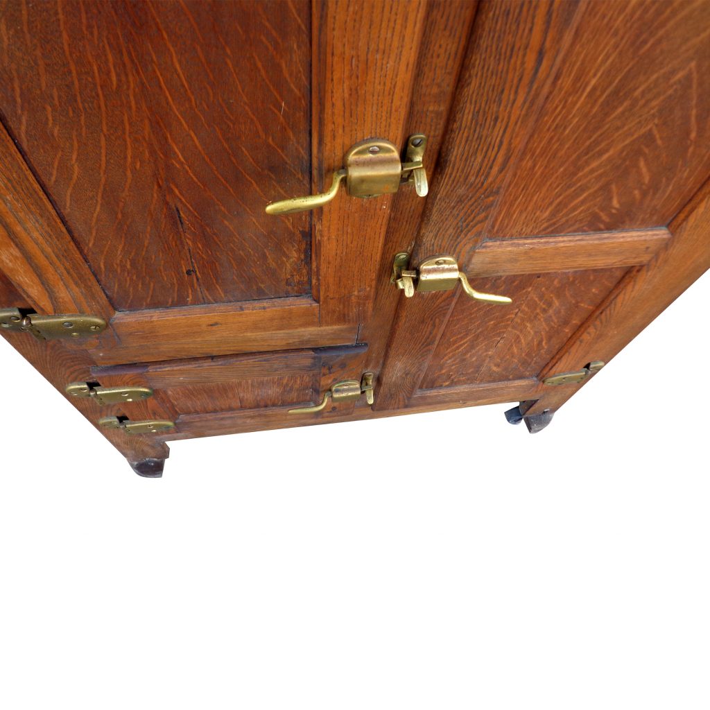 ICE QUEEN Antique Wooden Ice Box, Wine Cabinet on Casters ( MS10395)
