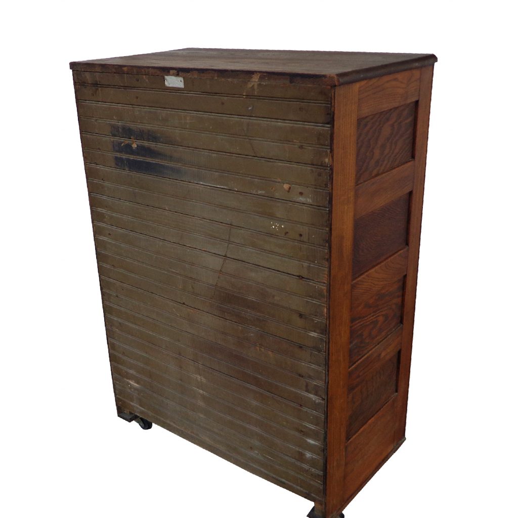 ICE QUEEN Antique Wooden Ice Box, Wine Cabinet on Casters ( MS10395)