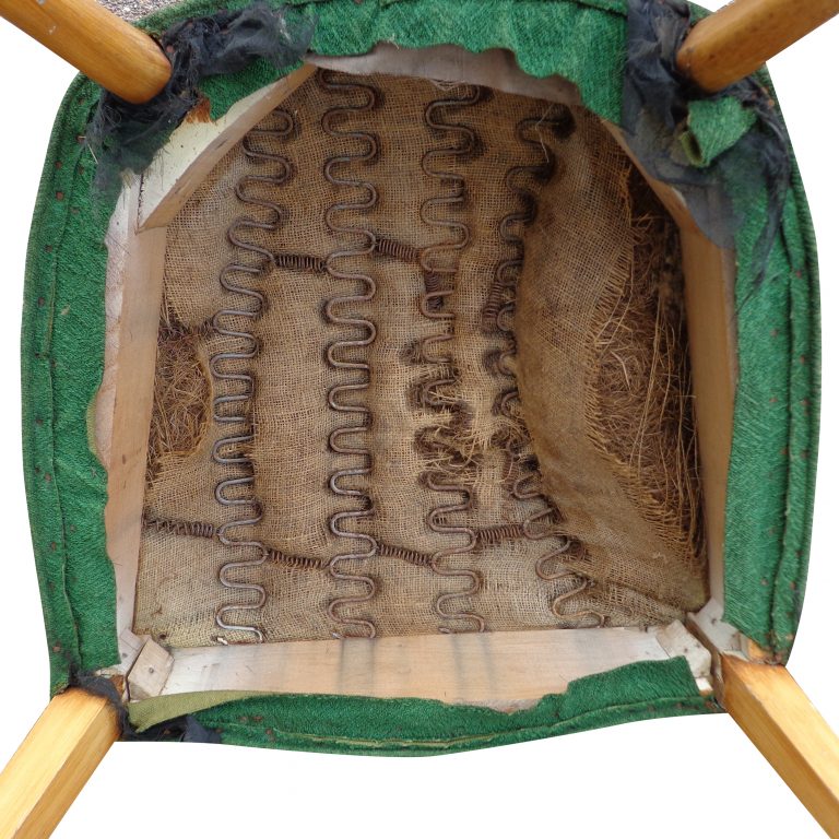 Pair of Vintage Lounge Chairs with Horse Hair Cushions