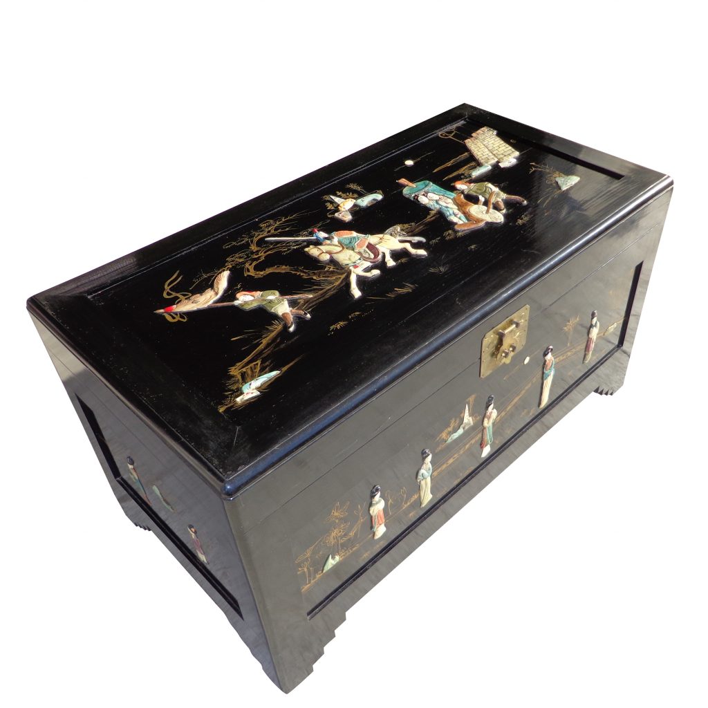 Chinese Black Lacquer Hope Chest (MS10501)