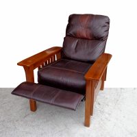 Mission Oak Leather Recliner
