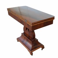 Classic American Empire lyre table with detailed woodwork