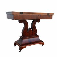 Vintage Empire style table featuring iconic harp lyre motif