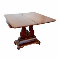 Elegant antique game table in American Empire style